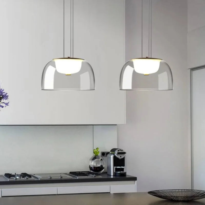 Transparent Glass Hanging Lamp