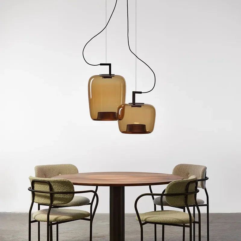 Creative glass hanging lamp