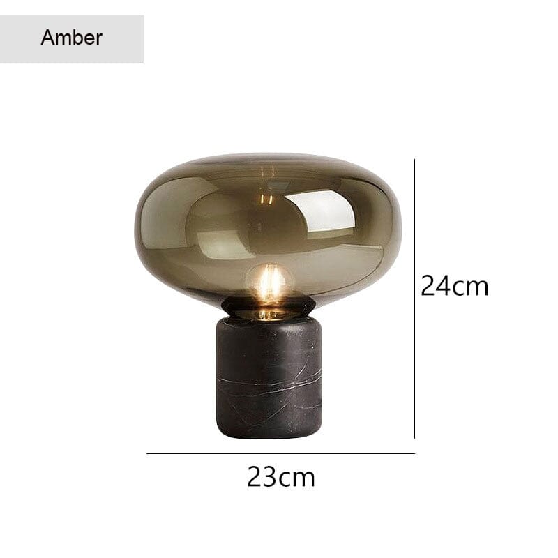 Marble Mushroom-Style Table Lamp