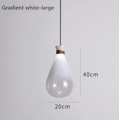 Minimalist glass pendant lamp