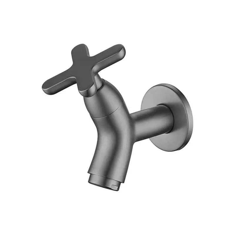 Wall-mounted brass cold water tap