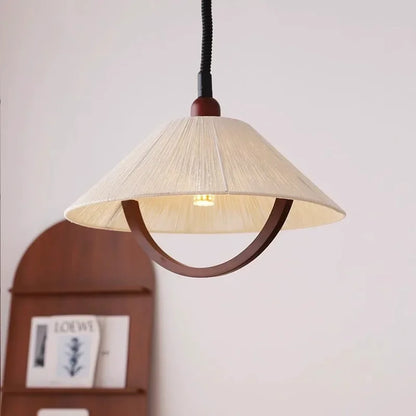 Wood Glass Ceiling Lamp