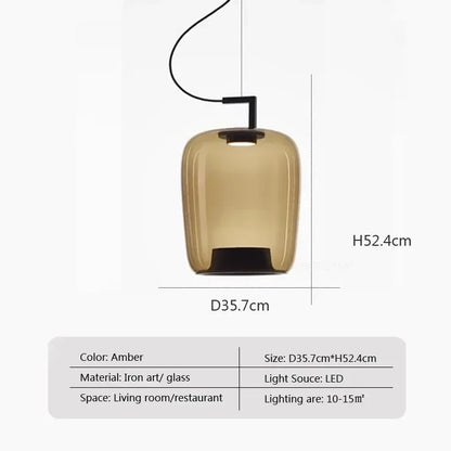 Creative glass hanging lamp