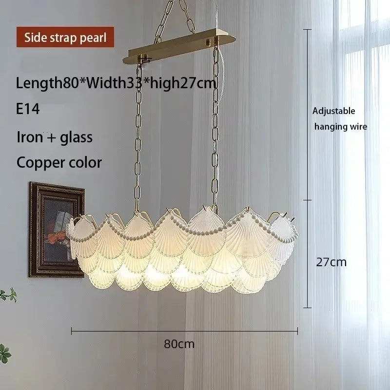 Shell Glass LED Chandelier