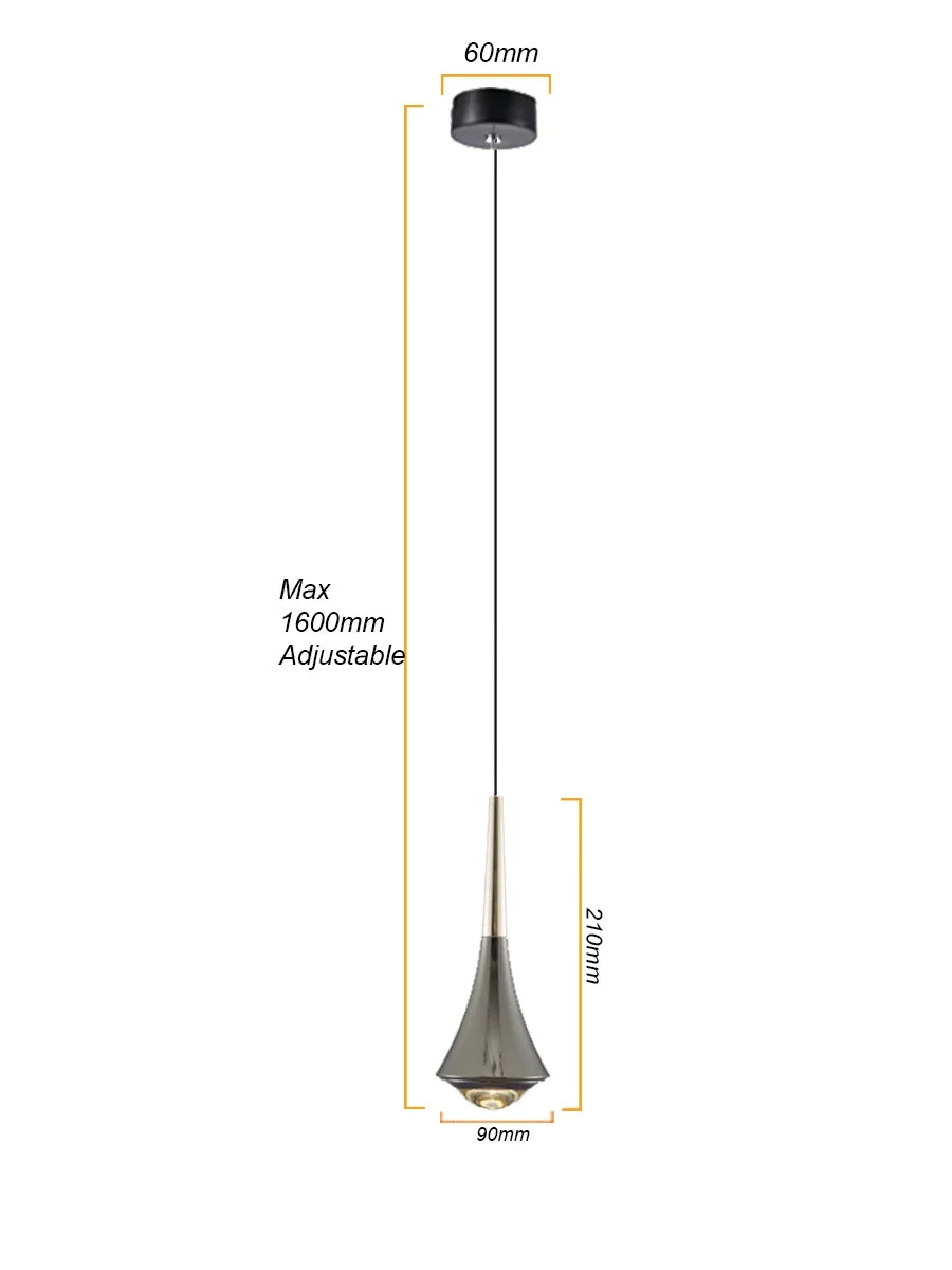Mirror LED pendant light