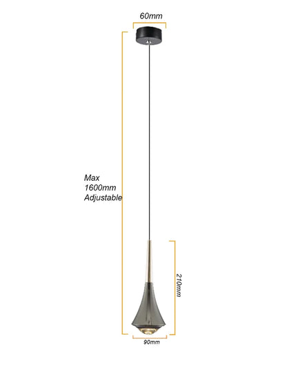 Mirror LED pendant light