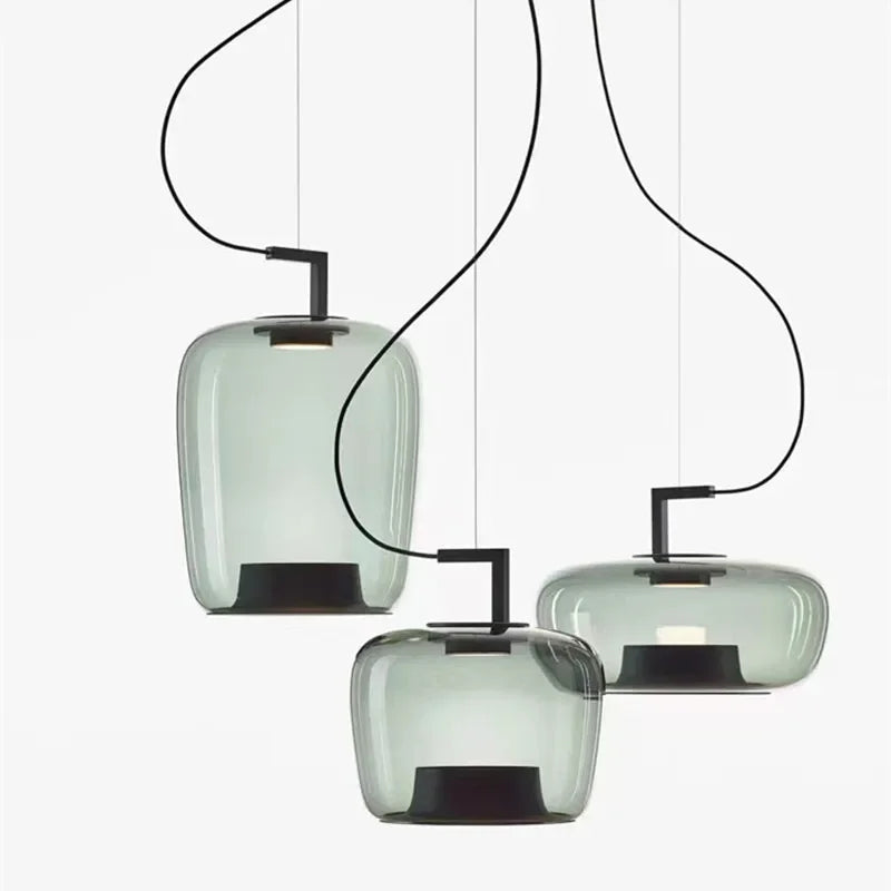 Creative glass hanging lamp