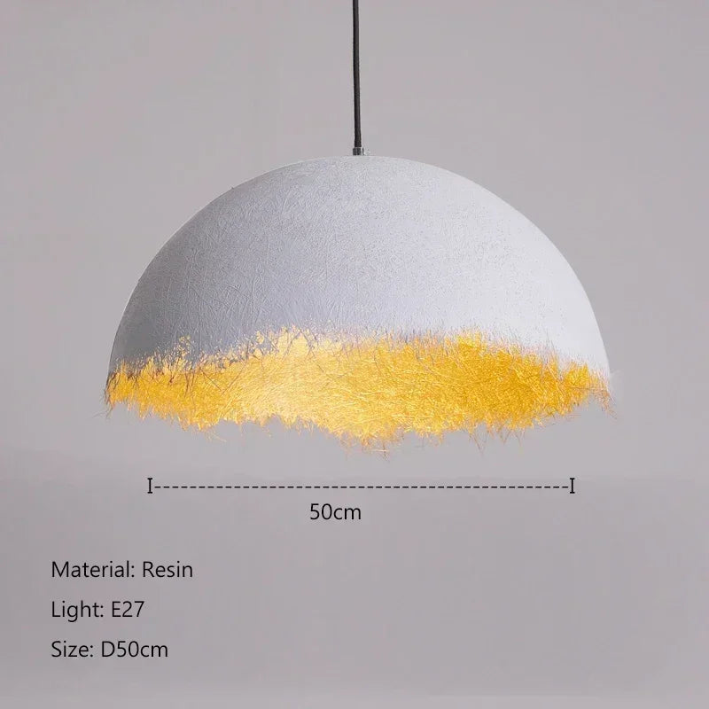 Half-moon LED pendant light