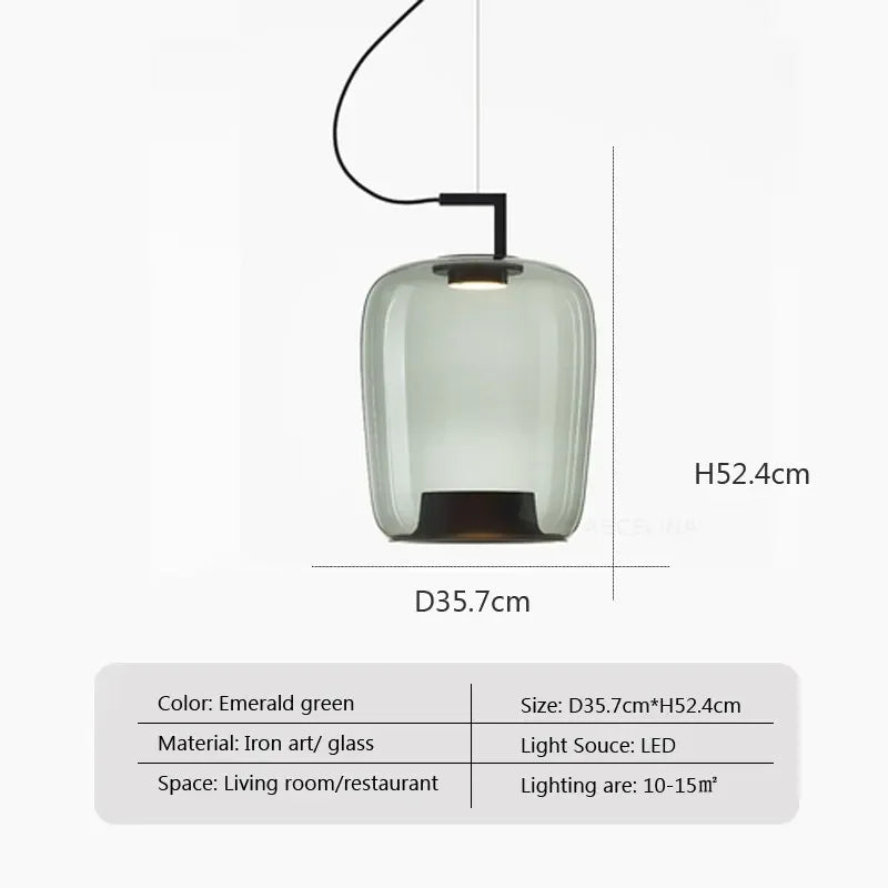 Creative glass hanging lamp