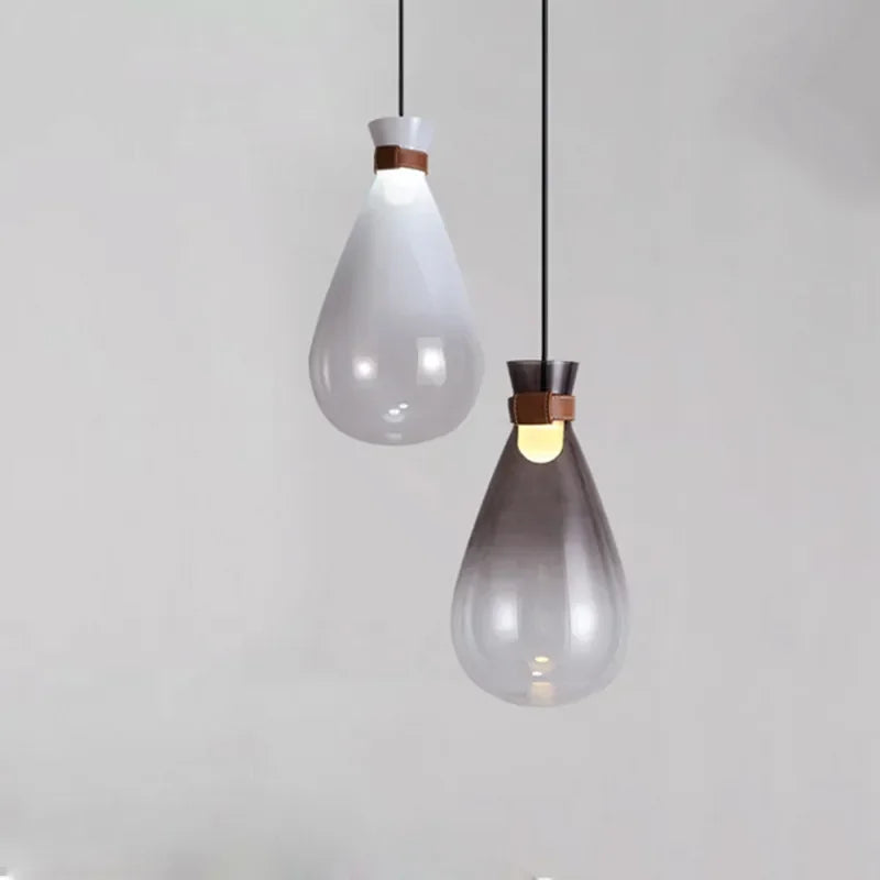 Minimalist glass pendant lamp