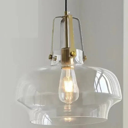 Silver glass pendant light