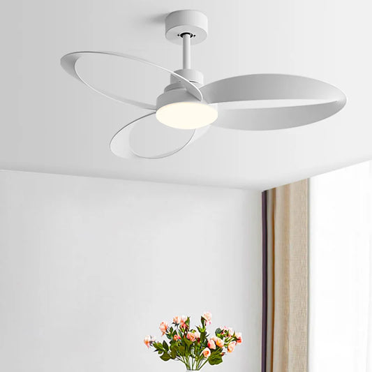 Modern LED Ceiling Fan with Wooden Blades