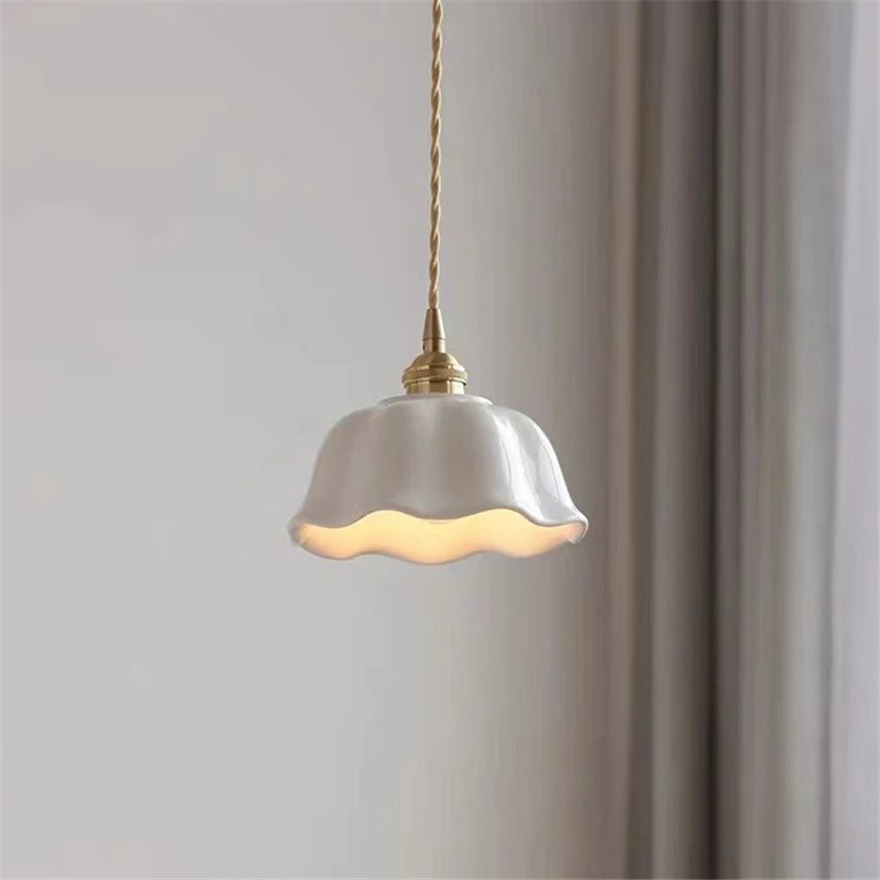 Ceramic copper ceiling lamp