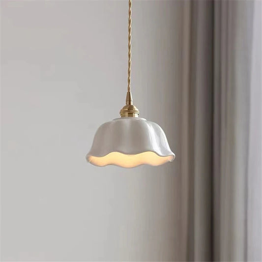 Ceramic copper ceiling lamp