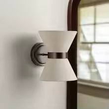 Bronze and Linen Wall Light