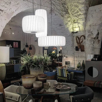 Japanese Silk Pendant Lamp