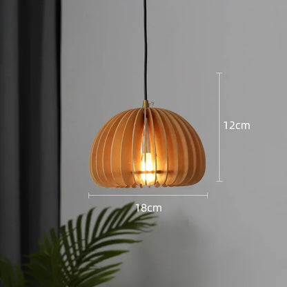 Wooden LED pendant light