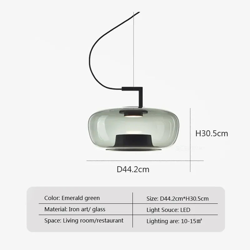 Creative glass hanging lamp