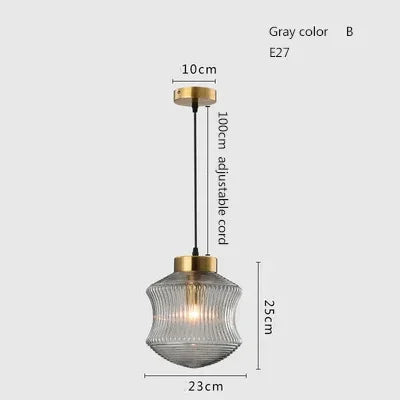 Loft Style Glass Pendant Light