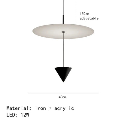Stylish LED cone hanging light