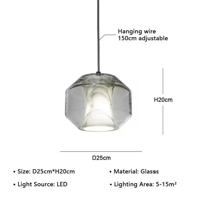Luxurious LED Glass Pendant Light