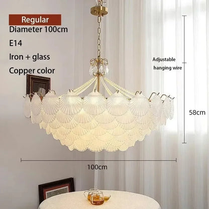 Shell Glass LED Chandelier