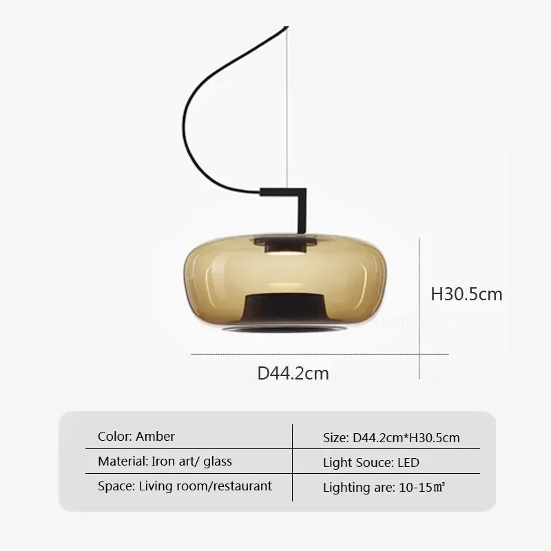 Creative glass hanging lamp