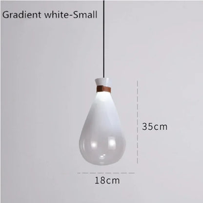 Minimalist glass pendant lamp