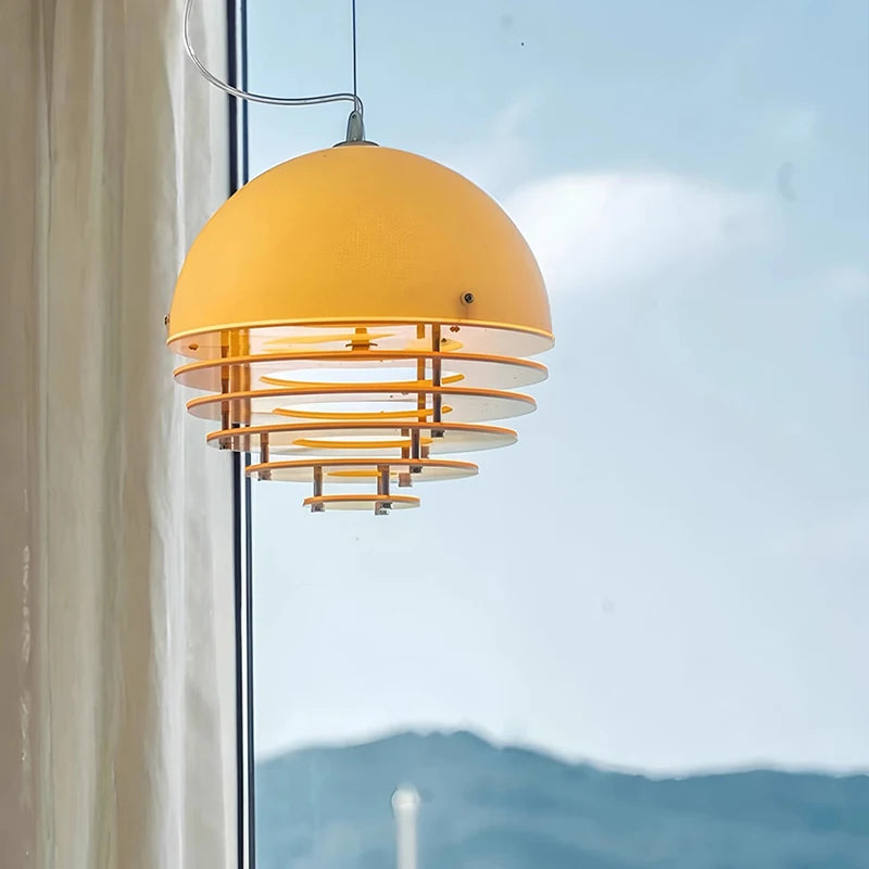 Orange Glass Pendant Light
