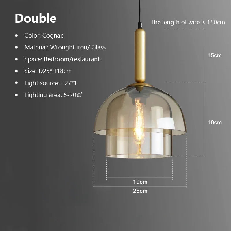 Nordic Elegance Glass Lamp