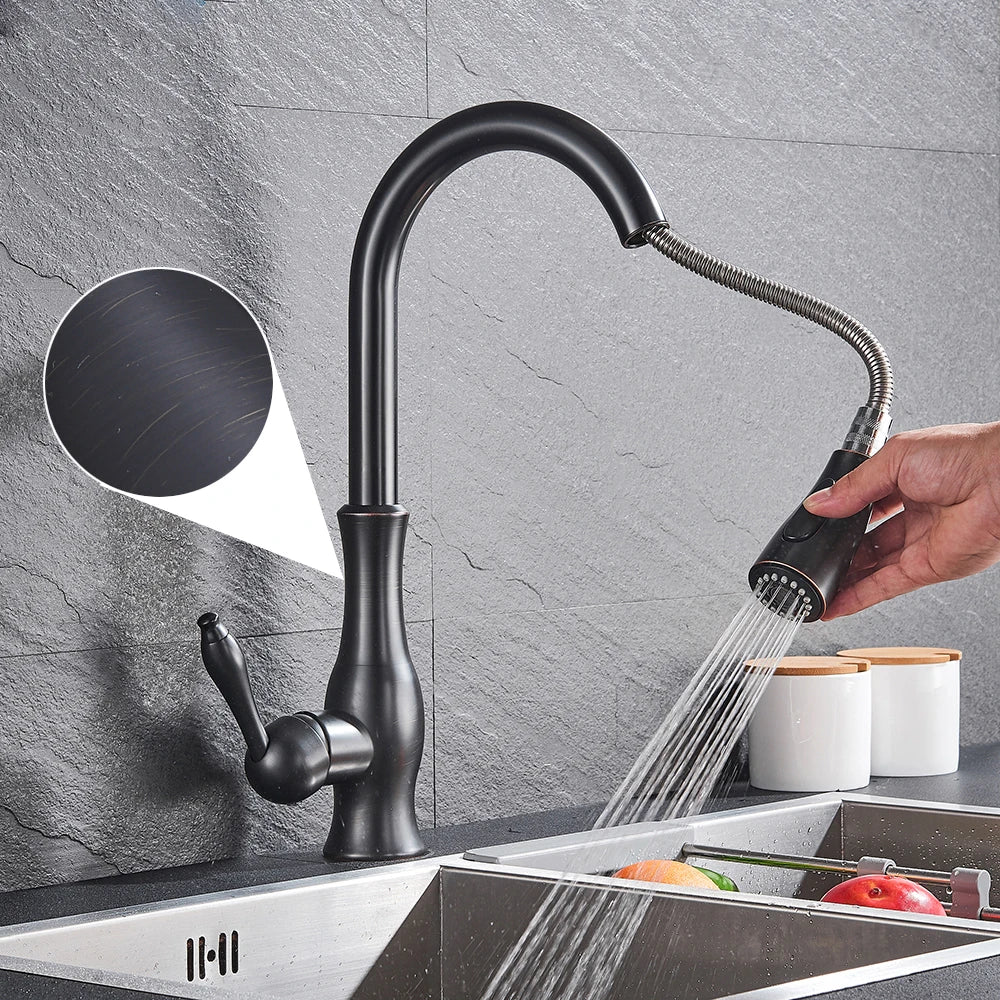 Luxurious Kitchen Faucet with Pull-Out Spray Head