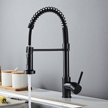 Modern Kitchen Faucet with Pull-Down Spring Sprayer