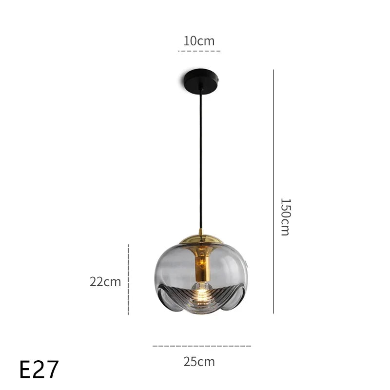 Nordic Style Glass Lamp