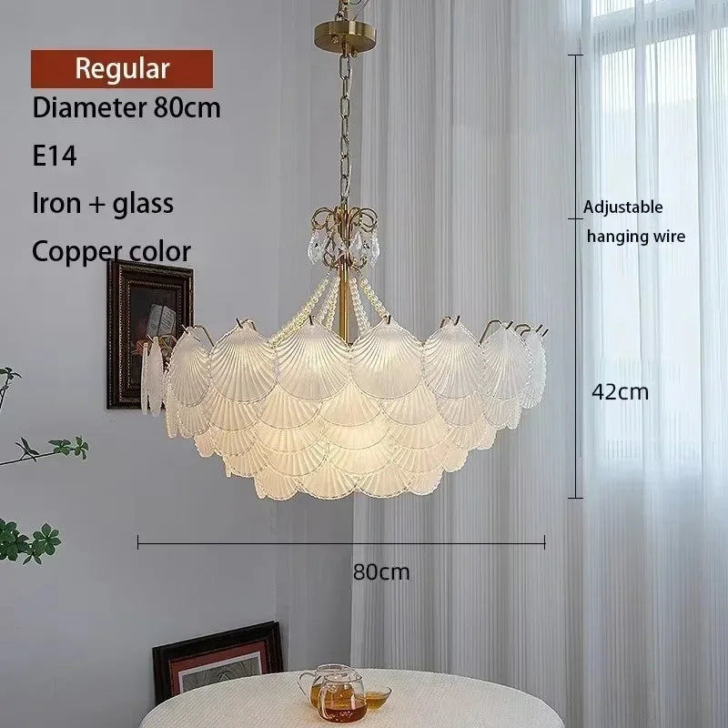 Shell Glass LED Chandelier