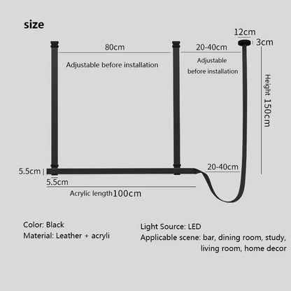 Luxury leather pendant lamp