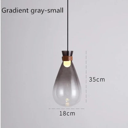 Minimalist glass pendant lamp