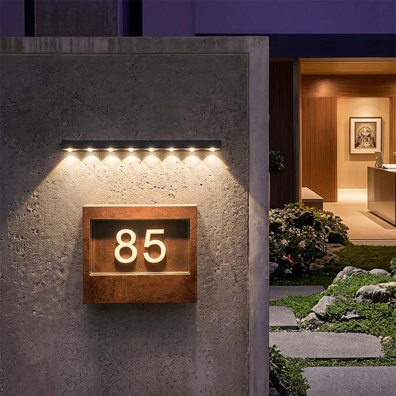 Wireless Outdoor Wall Lamp / Solar LED Sign Light