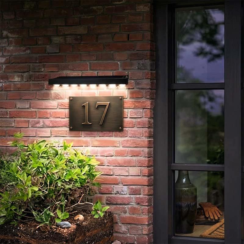 Wireless Outdoor Wall Lamp / Solar LED Sign Light