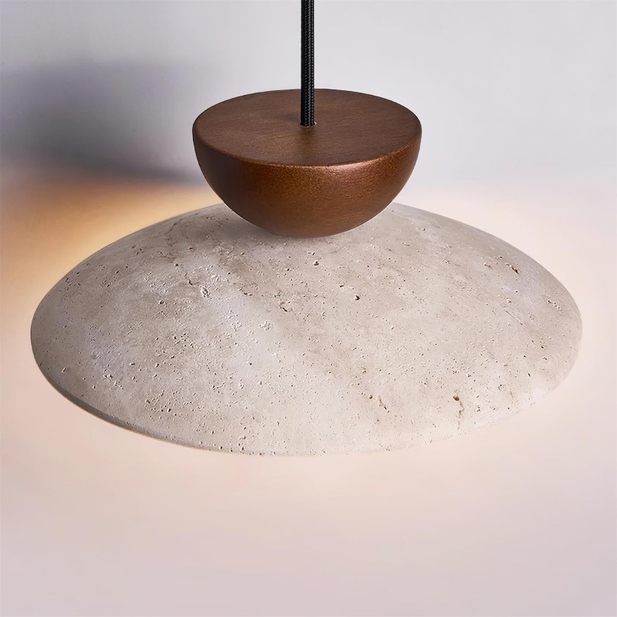 Modern Travertine Glass Pendant Light