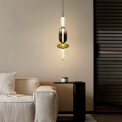 Nordic colourful glass pendant light