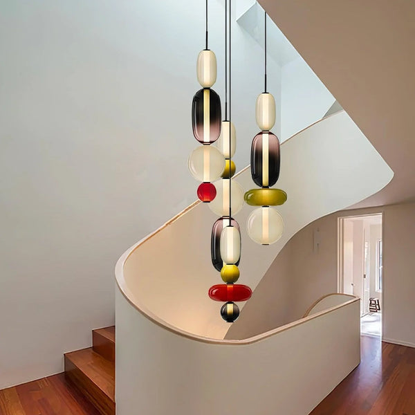 Nordic colourful glass pendant light