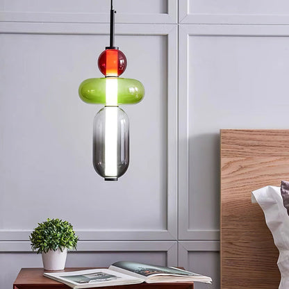 Nordic colourful glass pendant light