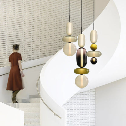 Nordic colourful glass pendant light
