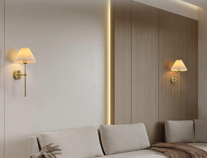 Bronze Linen Wall Sconce