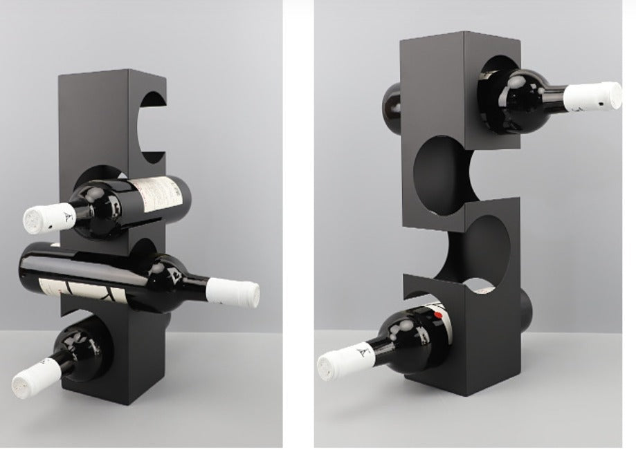 Elegant Metal Tabletop Wine Rack