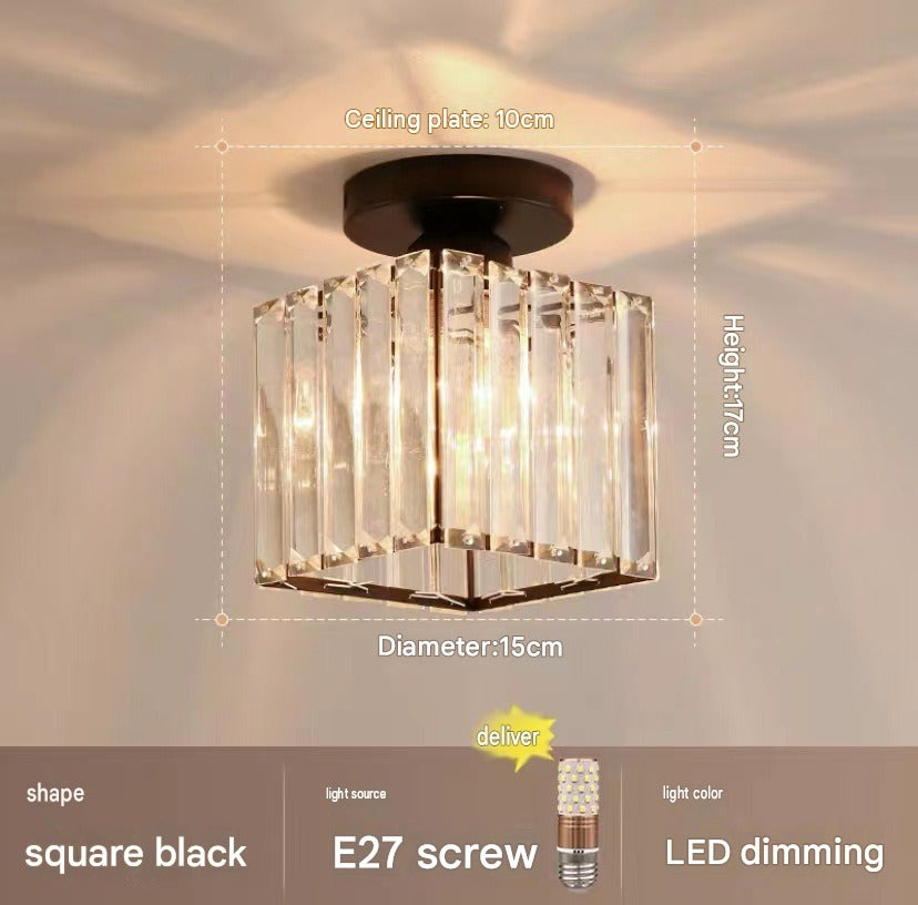Sleek Black Hallway Ceiling Light