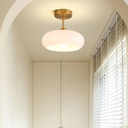 Bauhaus ceiling light made of glass