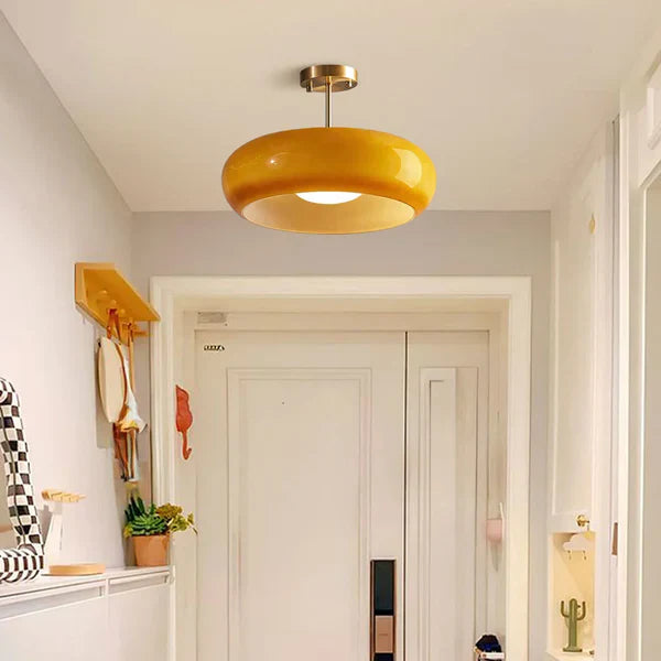 Bauhaus ceiling light made of glass