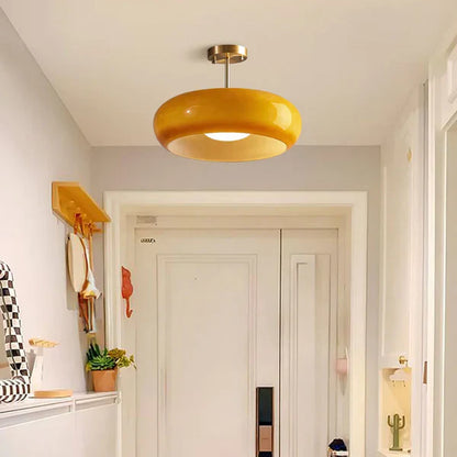 Bauhaus ceiling light made of glass