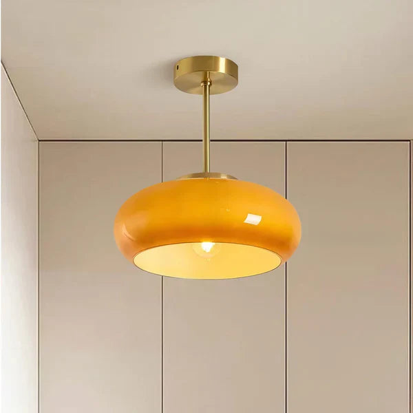 Bauhaus ceiling light made of glass